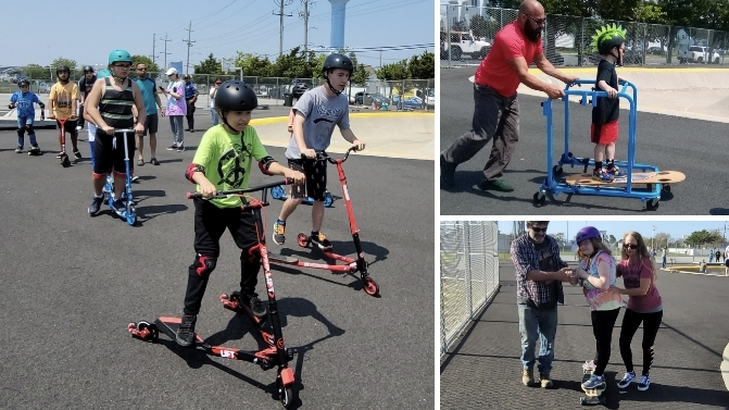 scooter and skateboards
